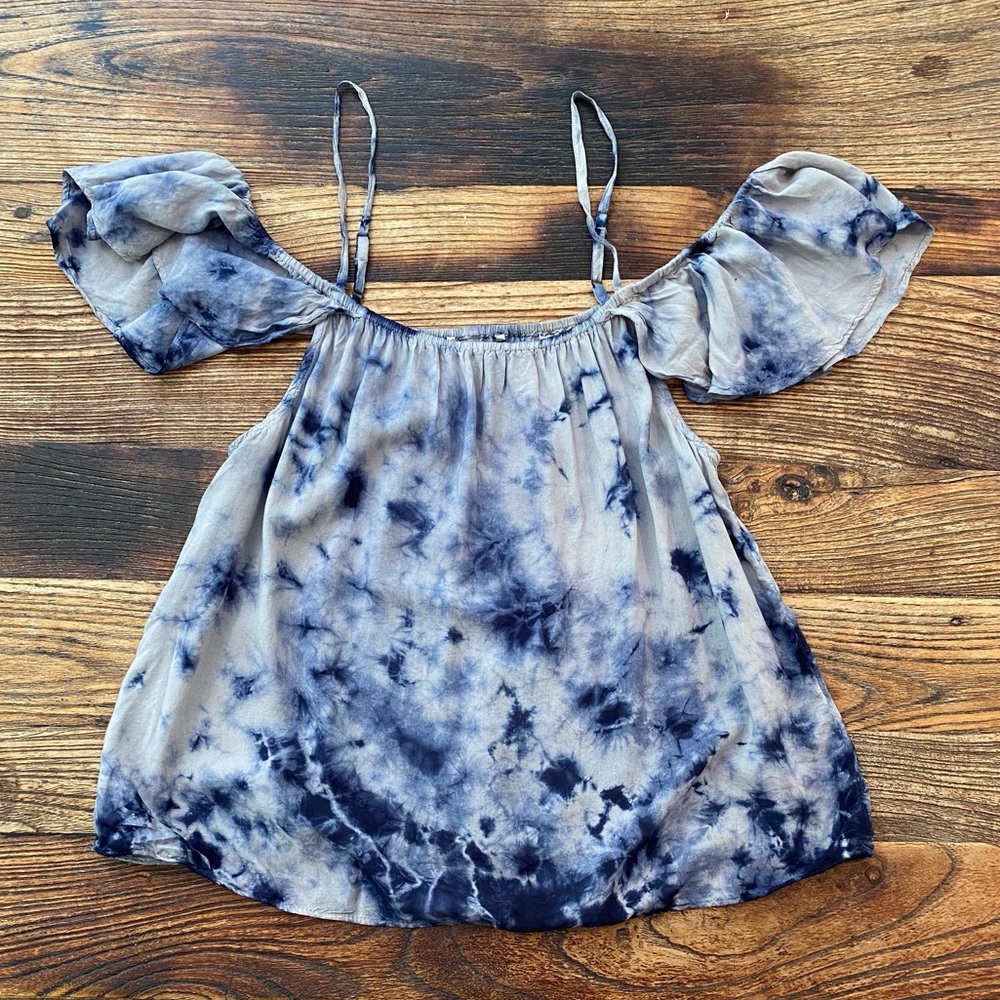 Fun Tie Dye Off the Shoulder Blouse
